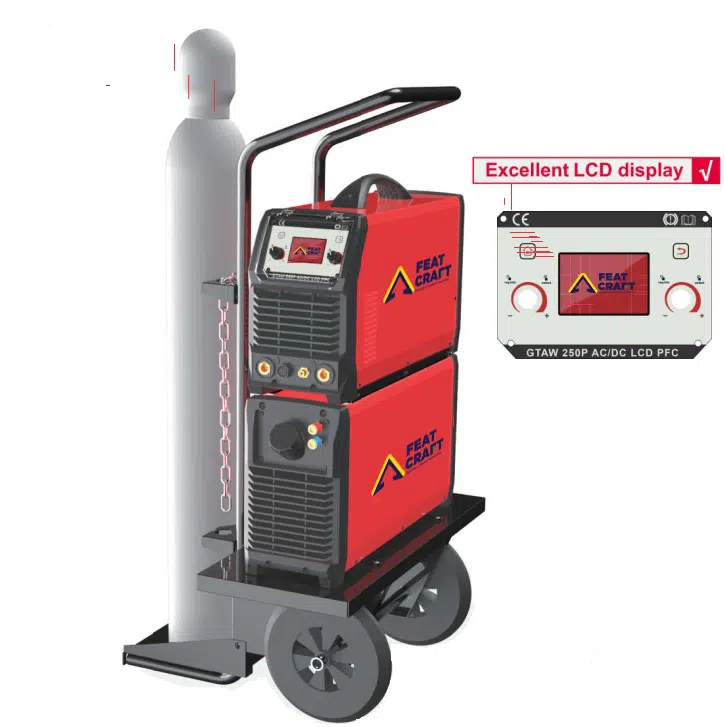 TIG (GTAW) Welding Machine Feat Craft 200P/250P AC/DC LCD PFC