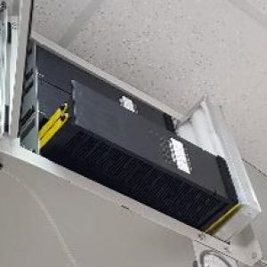 Duct type filter house with chemical filter